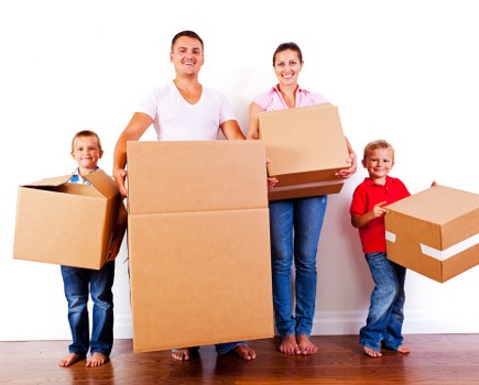 Moving van ready for a house relocation in Manvan