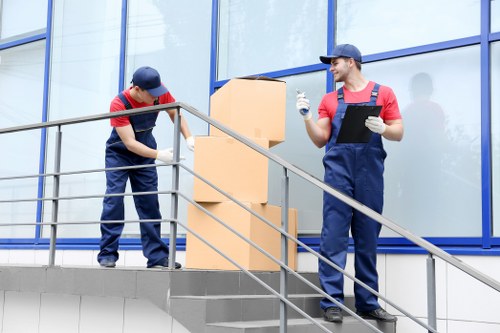 Staff training and PPE used during a moving job