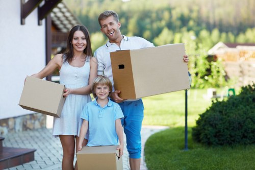 Office removals planning in Manvan with organized moving boxes