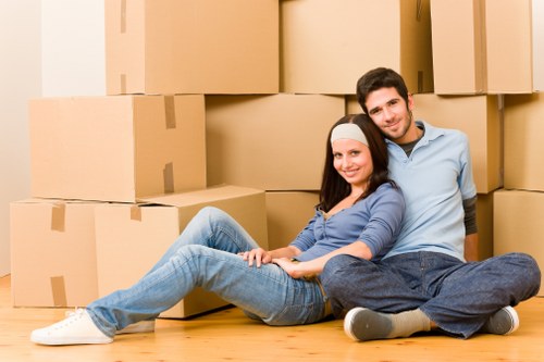 Boxes and furniture prepared for reuse, recycling, and responsible disposal