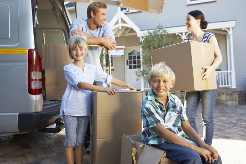 Packed boxes and furniture prepared for home moves in Manvan