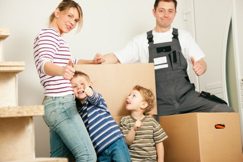 Home move planning checklist with labeled boxes